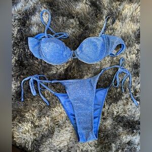 Blue Sparkly Bikini Set
